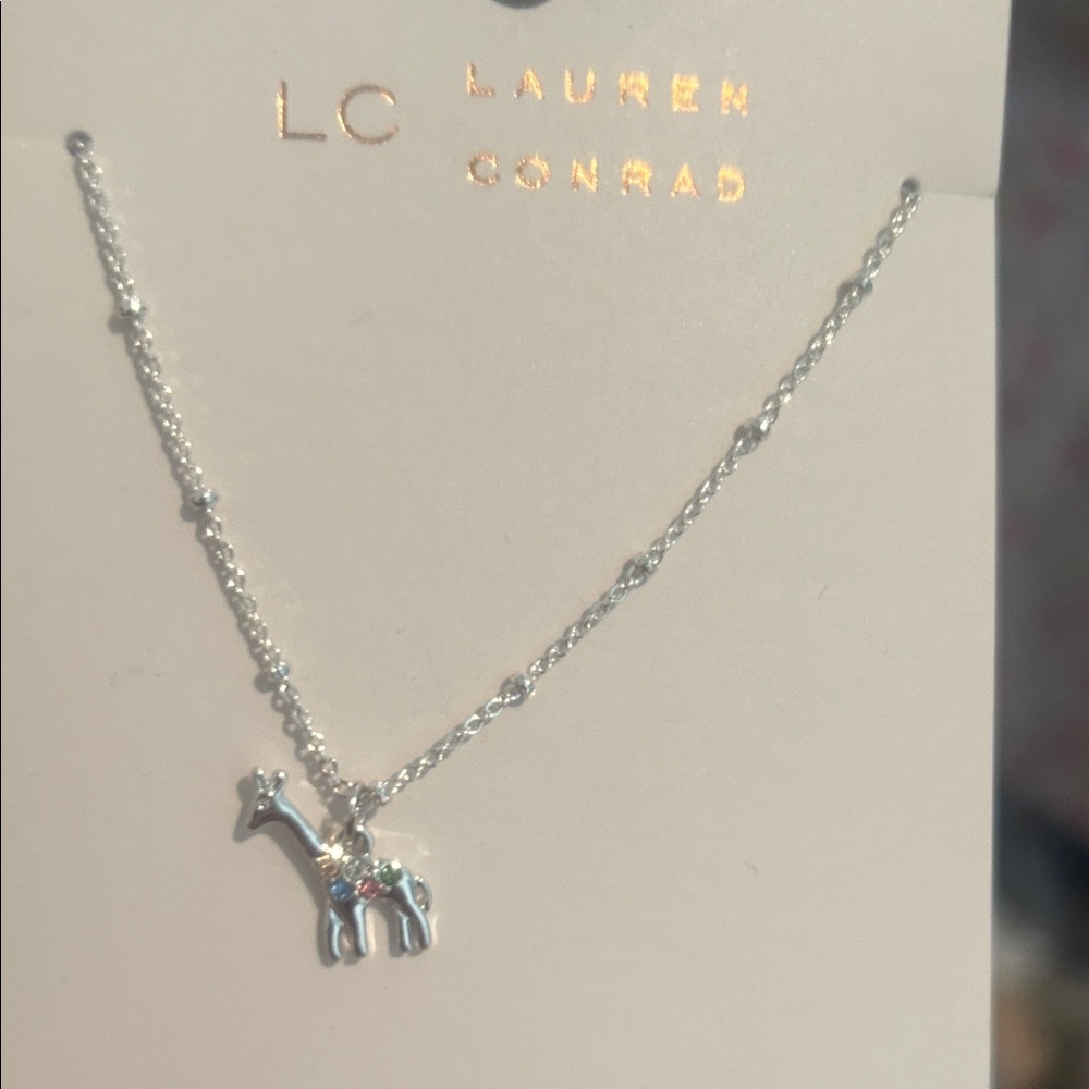 Lc Lauren Conrad silver giraffe necklace